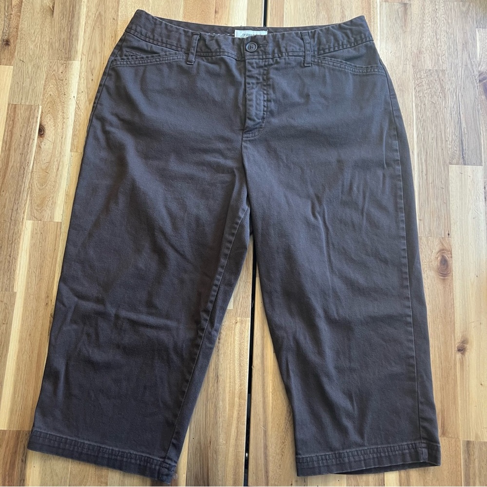 St. John’s Bay Brown Stretch Capri Pants Size 14 - Picture 2 of 5